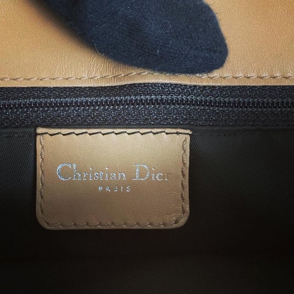 Dior Diorissimo Leather and Canvas Handbag - Picture 4 of 5